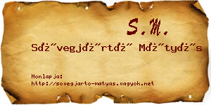 Sövegjártó Mátyás névjegykártya